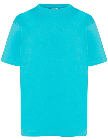 Kids´ T-Shirt zum Besticken und Bedrucken in der Farbe Turquoise mit Ihren Logo, Schriftzug oder Motiv.