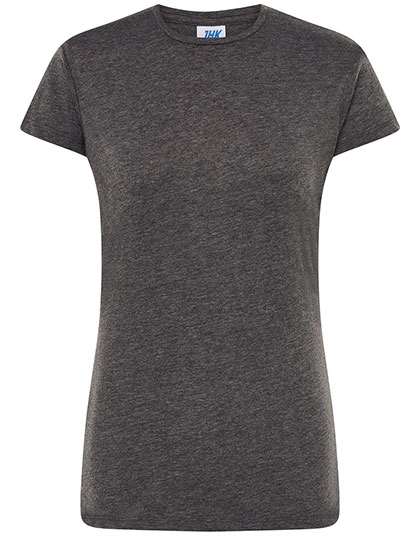 Ladies´ Regular Comfort T-Shirt zum Besticken und Bedrucken in der Farbe Charcoal Heather mit Ihren Logo, Schriftzug oder Motiv.