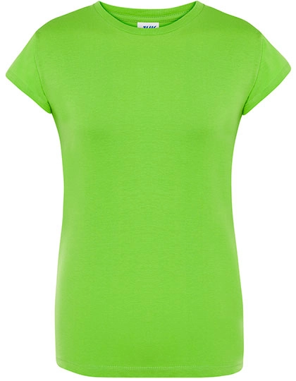 Ladies´ Regular Comfort T-Shirt zum Besticken und Bedrucken in der Farbe Lime mit Ihren Logo, Schriftzug oder Motiv.