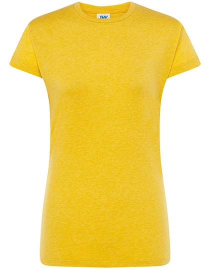 Ladies´ Regular Comfort T-Shirt zum Besticken und Bedrucken in der Farbe Mustard Heather mit Ihren Logo, Schriftzug oder Motiv.