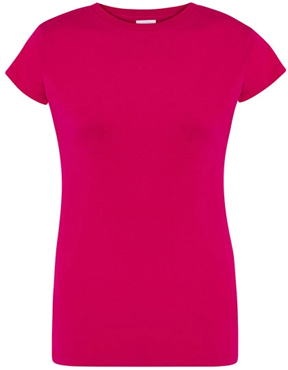 Ladies´ Regular Comfort T-Shirt zum Besticken und Bedrucken in der Farbe Raspberry mit Ihren Logo, Schriftzug oder Motiv.