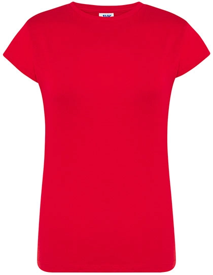 Ladies´ Regular Comfort T-Shirt zum Besticken und Bedrucken in der Farbe Red mit Ihren Logo, Schriftzug oder Motiv.