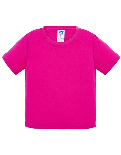 Baby T-Shirt zum Besticken und Bedrucken in der Farbe Fuchsia mit Ihren Logo, Schriftzug oder Motiv.