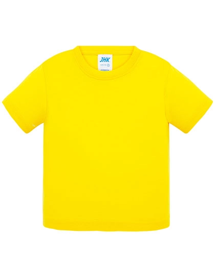 Baby T-Shirt zum Besticken und Bedrucken in der Farbe Gold mit Ihren Logo, Schriftzug oder Motiv.