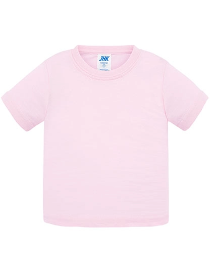 Baby T-Shirt zum Besticken und Bedrucken in der Farbe Pink mit Ihren Logo, Schriftzug oder Motiv.