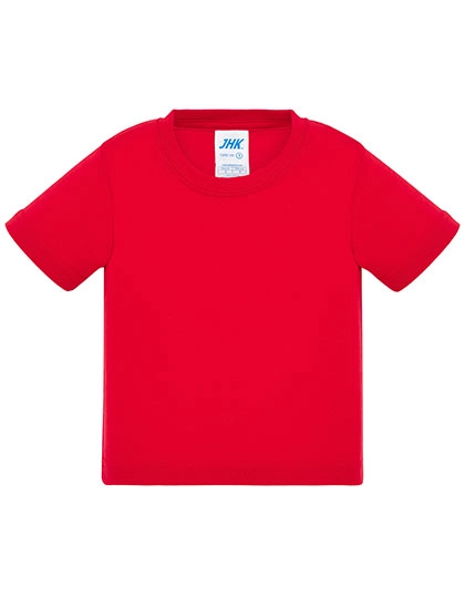 Baby T-Shirt zum Besticken und Bedrucken in der Farbe Red mit Ihren Logo, Schriftzug oder Motiv.