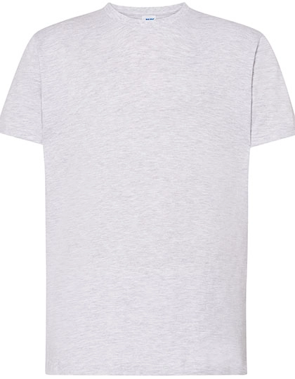 Regular Hit T-Shirt zum Besticken und Bedrucken in der Farbe Ash Melange mit Ihren Logo, Schriftzug oder Motiv.