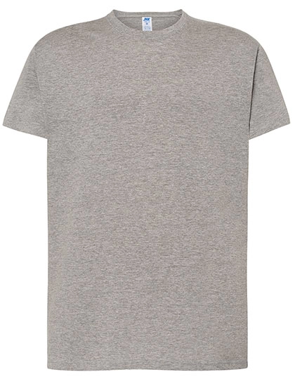 Regular Hit T-Shirt zum Besticken und Bedrucken in der Farbe Grey Melange mit Ihren Logo, Schriftzug oder Motiv.