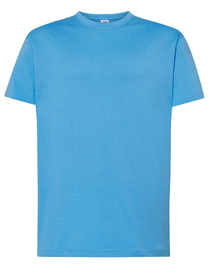 Regular Premium T-Shirt zum Besticken und Bedrucken in der Farbe Azure mit Ihren Logo, Schriftzug oder Motiv.