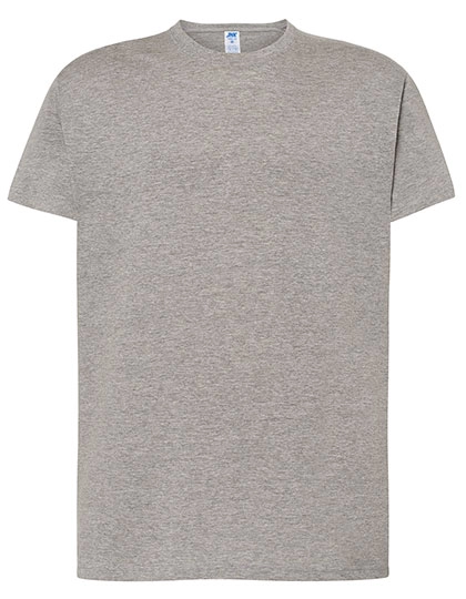 Regular Premium T-Shirt zum Besticken und Bedrucken in der Farbe Grey Melange mit Ihren Logo, Schriftzug oder Motiv.