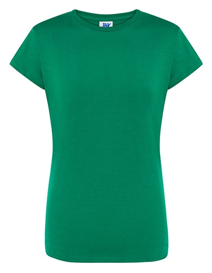 Ladies´ Regular Premium T-Shirt zum Besticken und Bedrucken in der Farbe Kelly Green mit Ihren Logo, Schriftzug oder Motiv.