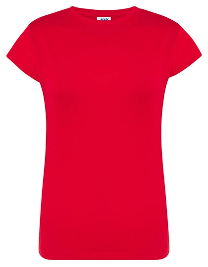 Ladies´ Regular Premium T-Shirt zum Besticken und Bedrucken in der Farbe Red mit Ihren Logo, Schriftzug oder Motiv.