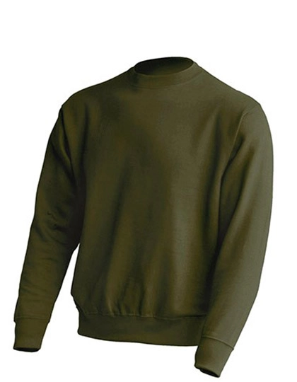 Crew Neck Sweatshirt zum Besticken und Bedrucken in der Farbe Khaki mit Ihren Logo, Schriftzug oder Motiv.