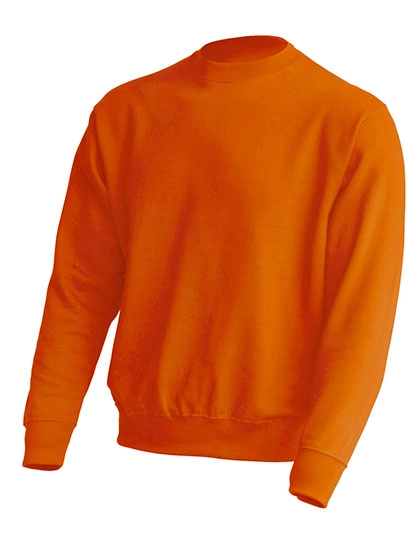 Crew Neck Sweatshirt zum Besticken und Bedrucken in der Farbe Orange mit Ihren Logo, Schriftzug oder Motiv.