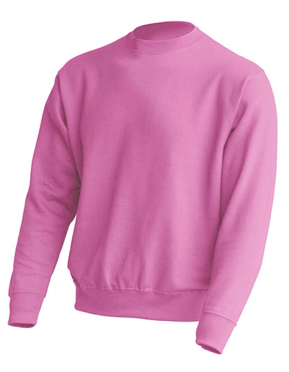 Crew Neck Sweatshirt zum Besticken und Bedrucken in der Farbe Pink mit Ihren Logo, Schriftzug oder Motiv.