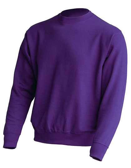 Crew Neck Sweatshirt zum Besticken und Bedrucken in der Farbe Purple mit Ihren Logo, Schriftzug oder Motiv.