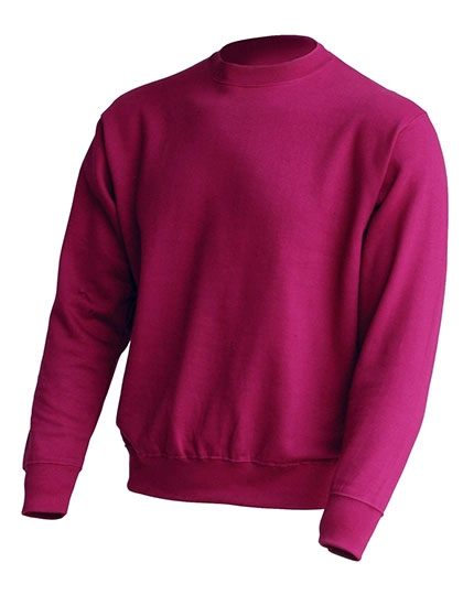 Crew Neck Sweatshirt zum Besticken und Bedrucken in der Farbe Raspberry mit Ihren Logo, Schriftzug oder Motiv.