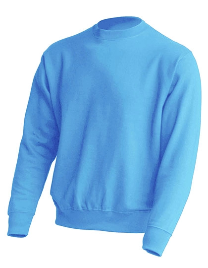 Crew Neck Sweatshirt zum Besticken und Bedrucken in der Farbe Sky mit Ihren Logo, Schriftzug oder Motiv.