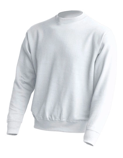 Crew Neck Sweatshirt zum Besticken und Bedrucken in der Farbe White mit Ihren Logo, Schriftzug oder Motiv.
