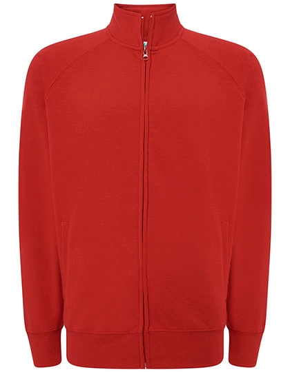 Full Zip Sweatshirt zum Besticken und Bedrucken in der Farbe Red mit Ihren Logo, Schriftzug oder Motiv.