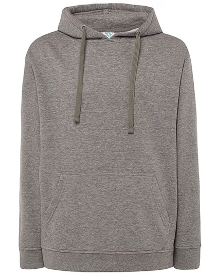 Kangaroo Sweatshirt zum Besticken und Bedrucken in der Farbe Grey Melange mit Ihren Logo, Schriftzug oder Motiv.