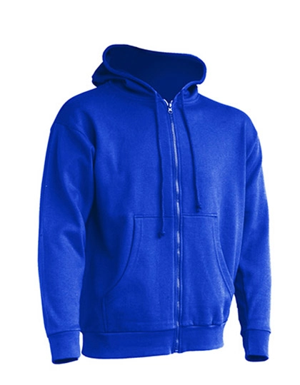 Zipped Hooded Sweater zum Besticken und Bedrucken in der Farbe Royal Blue mit Ihren Logo, Schriftzug oder Motiv.