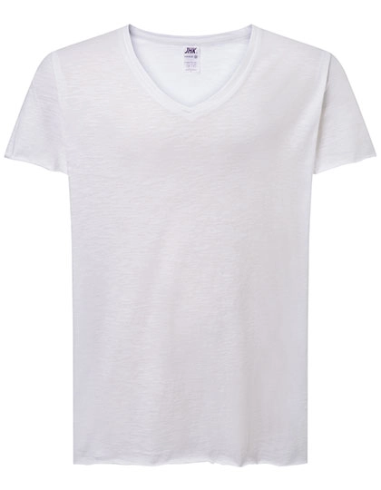Ladies´ Curves Slub T-Shirt zum Besticken und Bedrucken in der Farbe White mit Ihren Logo, Schriftzug oder Motiv.