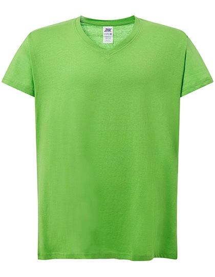 Ladies´ Curves T-Shirt V-Neck zum Besticken und Bedrucken in der Farbe Lime mit Ihren Logo, Schriftzug oder Motiv.