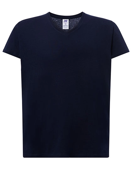 Ladies´ Curves T-Shirt V-Neck zum Besticken und Bedrucken in der Farbe Navy mit Ihren Logo, Schriftzug oder Motiv.