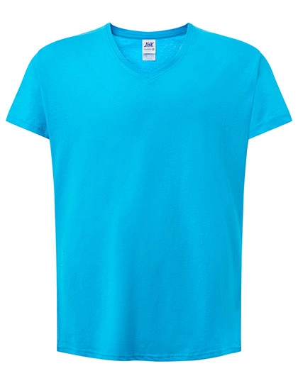 Ladies´ Curves T-Shirt V-Neck zum Besticken und Bedrucken in der Farbe Turquoise mit Ihren Logo, Schriftzug oder Motiv.