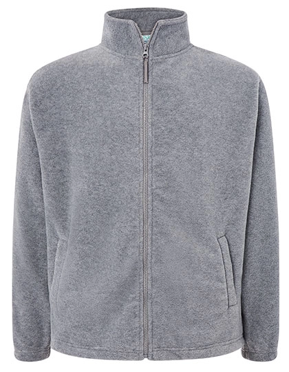 Men´s Fleece Jacket zum Besticken und Bedrucken in der Farbe Grey Melange mit Ihren Logo, Schriftzug oder Motiv.