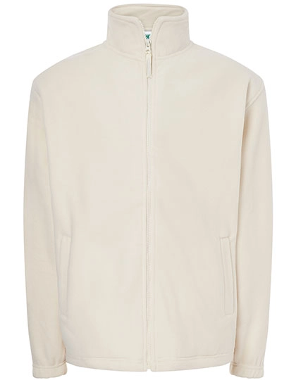 Men´s Fleece Jacket zum Besticken und Bedrucken in der Farbe Off White mit Ihren Logo, Schriftzug oder Motiv.