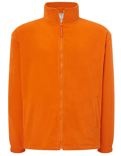 Men´s Fleece Jacket zum Besticken und Bedrucken in der Farbe Orange mit Ihren Logo, Schriftzug oder Motiv.