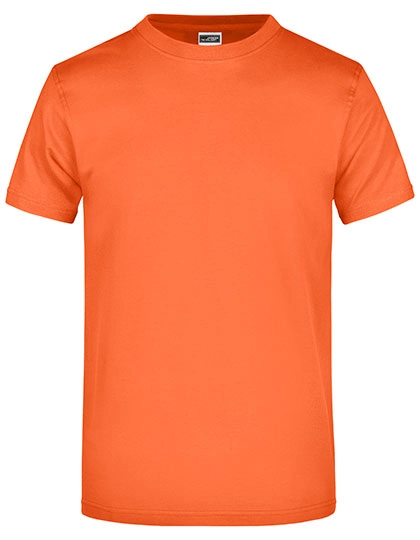 Round-T Heavy zum Besticken und Bedrucken in der Farbe Dark Orange mit Ihren Logo, Schriftzug oder Motiv.