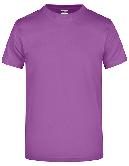 Round-T Heavy zum Besticken und Bedrucken in der Farbe Purple mit Ihren Logo, Schriftzug oder Motiv.