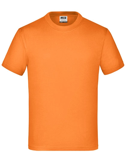 Junior Basic-T zum Besticken und Bedrucken in der Farbe Orange mit Ihren Logo, Schriftzug oder Motiv.