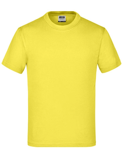 Junior Basic-T zum Besticken und Bedrucken in der Farbe Yellow mit Ihren Logo, Schriftzug oder Motiv.