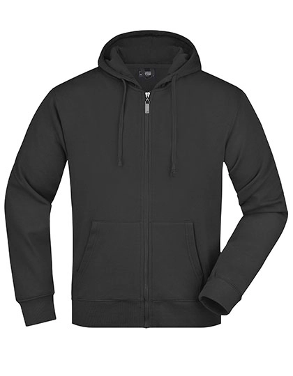 Men´s Hooded Jacket zum Besticken und Bedrucken in der Farbe Black mit Ihren Logo, Schriftzug oder Motiv.