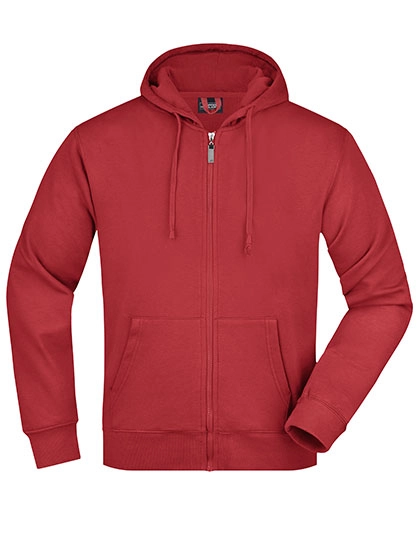 Men´s Hooded Jacket zum Besticken und Bedrucken in der Farbe Red mit Ihren Logo, Schriftzug oder Motiv.