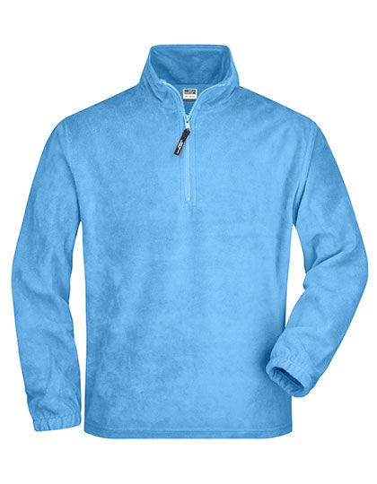Half-Zip Fleece zum Besticken und Bedrucken in der Farbe Light Blue mit Ihren Logo, Schriftzug oder Motiv.