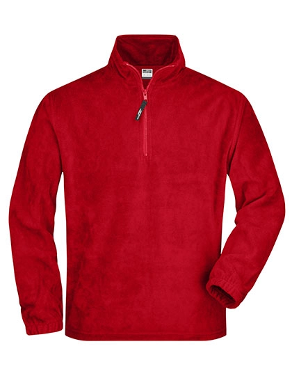 Half-Zip Fleece zum Besticken und Bedrucken in der Farbe Red mit Ihren Logo, Schriftzug oder Motiv.