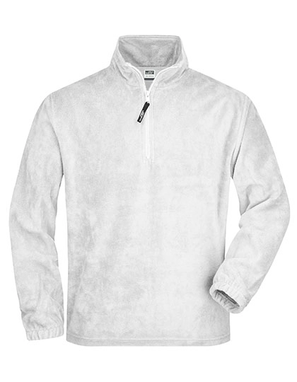 Half-Zip Fleece zum Besticken und Bedrucken in der Farbe White mit Ihren Logo, Schriftzug oder Motiv.
