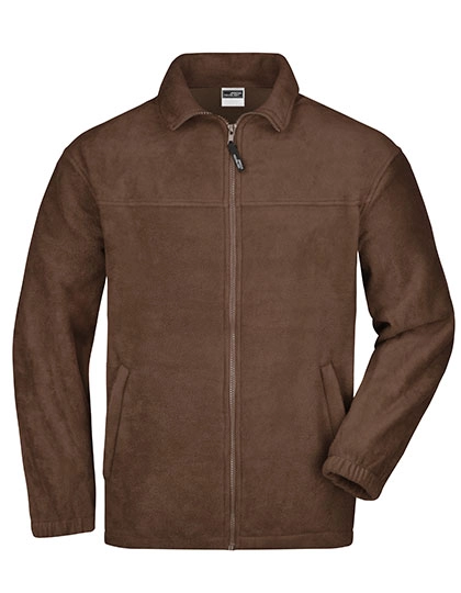 Full-Zip Fleece zum Besticken und Bedrucken in der Farbe Brown mit Ihren Logo, Schriftzug oder Motiv.