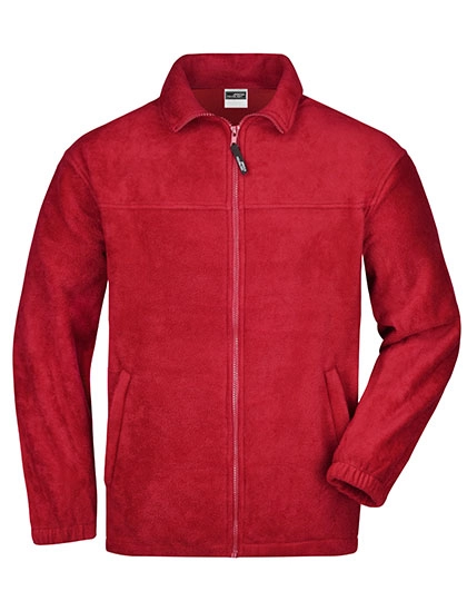 Full-Zip Fleece zum Besticken und Bedrucken in der Farbe Red mit Ihren Logo, Schriftzug oder Motiv.