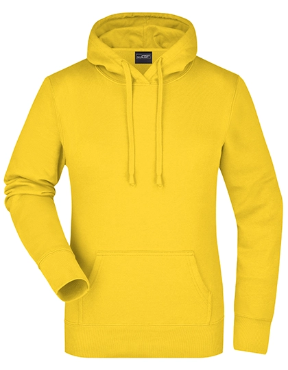 Ladies´ Hooded Sweat zum Besticken und Bedrucken in der Farbe Sun Yellow mit Ihren Logo, Schriftzug oder Motiv.