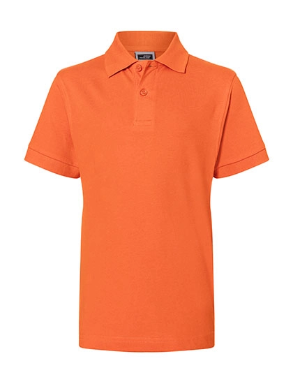 Junior Classic Polo zum Besticken und Bedrucken in der Farbe Dark Orange mit Ihren Logo, Schriftzug oder Motiv.
