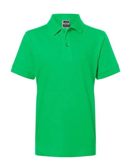 Junior Classic Polo zum Besticken und Bedrucken in der Farbe Fern Green mit Ihren Logo, Schriftzug oder Motiv.