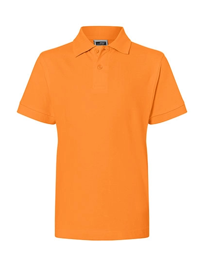 Junior Classic Polo zum Besticken und Bedrucken in der Farbe Orange mit Ihren Logo, Schriftzug oder Motiv.