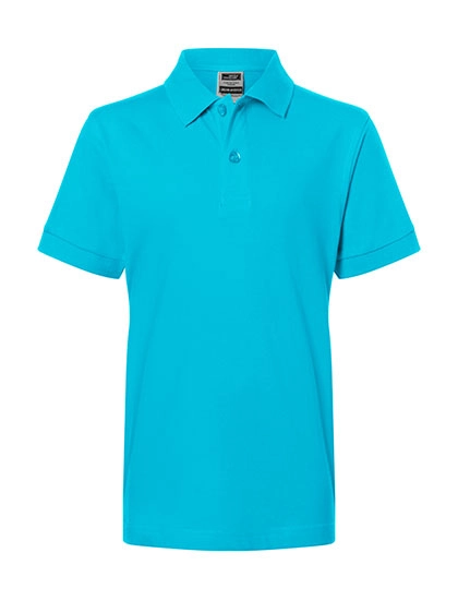 Junior Classic Polo zum Besticken und Bedrucken in der Farbe Turquoise mit Ihren Logo, Schriftzug oder Motiv.