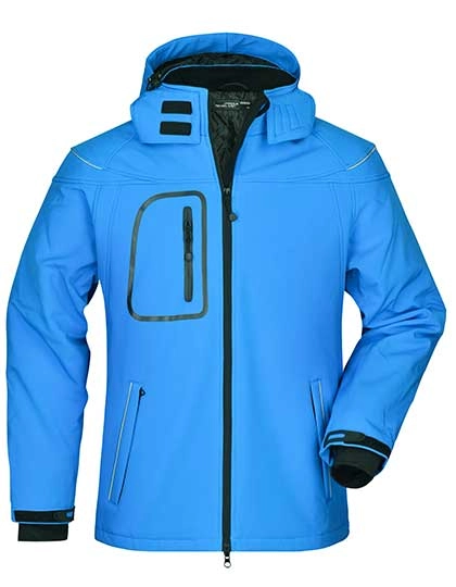 Men´s Winter Softshell Jacket zum Besticken und Bedrucken in der Farbe Aqua mit Ihren Logo, Schriftzug oder Motiv.
